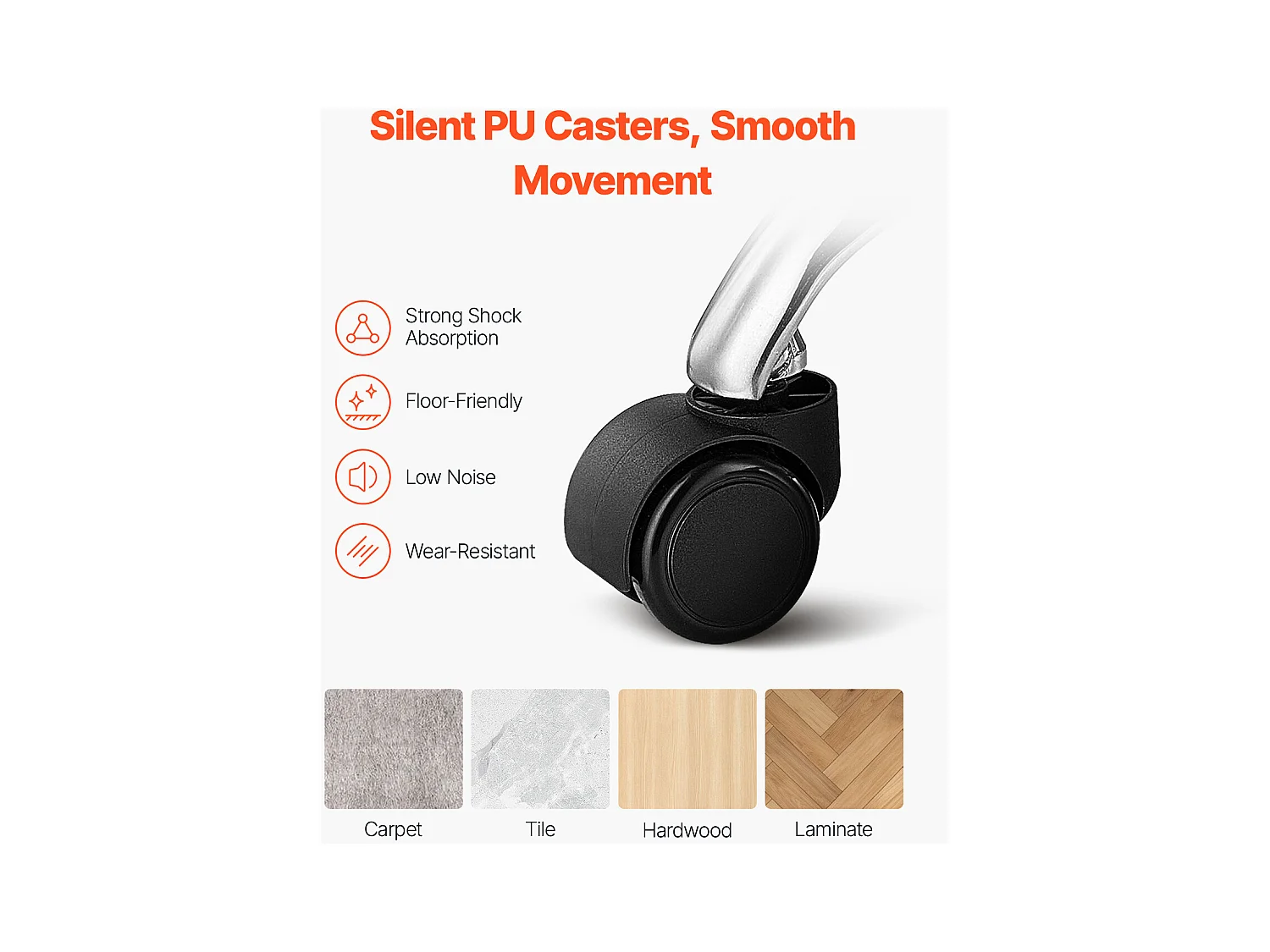 Tabouret de Travail, SucceBuy Tabouret Roulant Rond avec Dossier Réglable en Hauteur Noir