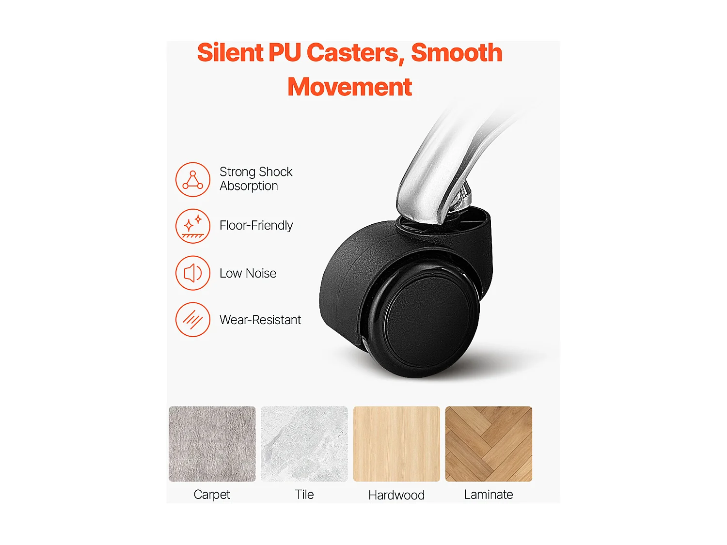 Tabouret de Travail, SucceBuy Tabouret Roulant Rond avec Dossier Réglable en Hauteur Noir