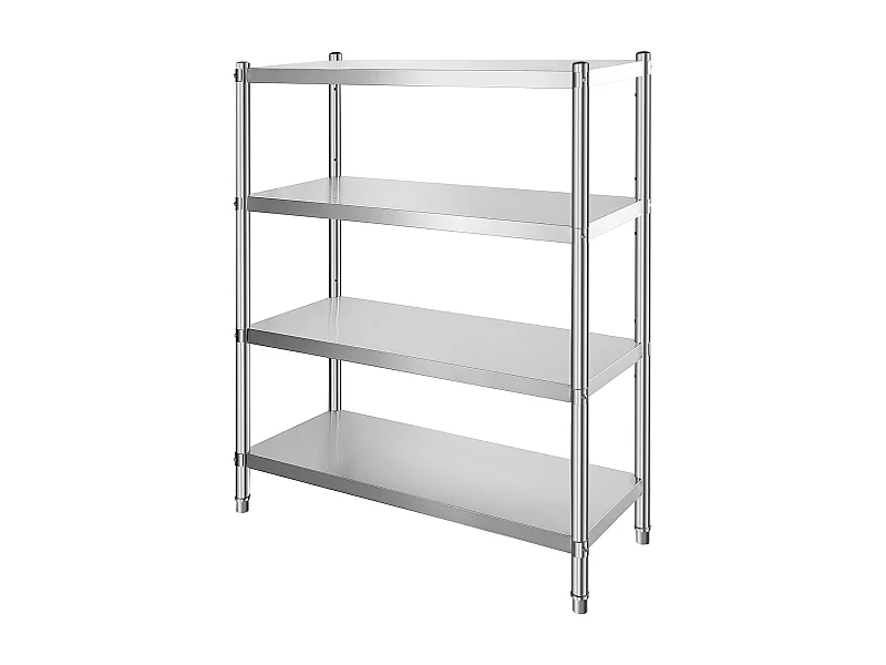 Regalsystem, SucceBuy Edelstahlregal, 4 Böden, 122 x 48 x 150 CM, Tragkraft 600 KG