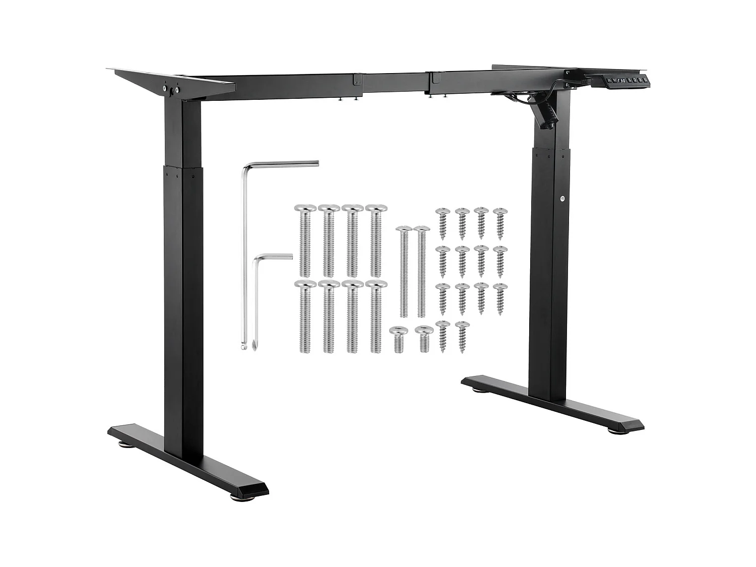 Cadre Debout de Bureau Électrique, SucceBuy, Station de Travail Debout, Réglable 70 À 117cm H, Équipement de Bureau Électrique pour Travail Debout