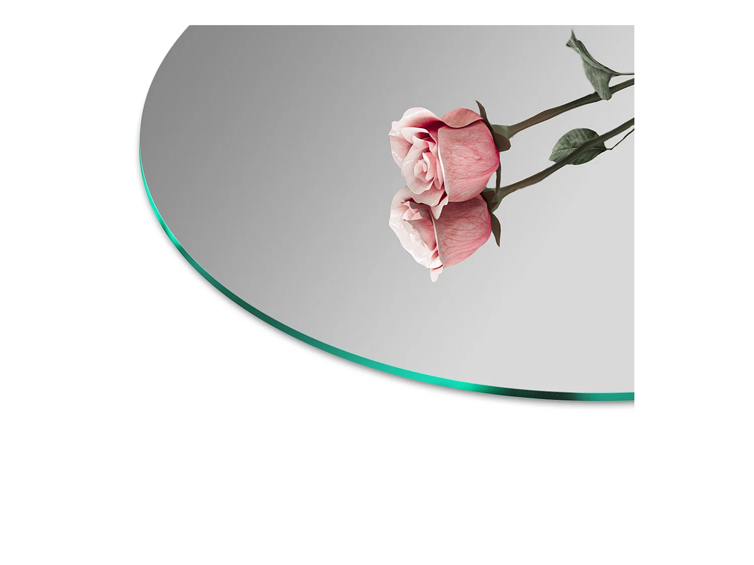 AICA Spiegel Halbrund Spiegel 60cm Wandspiegel für Badezimmer - D4 Serie