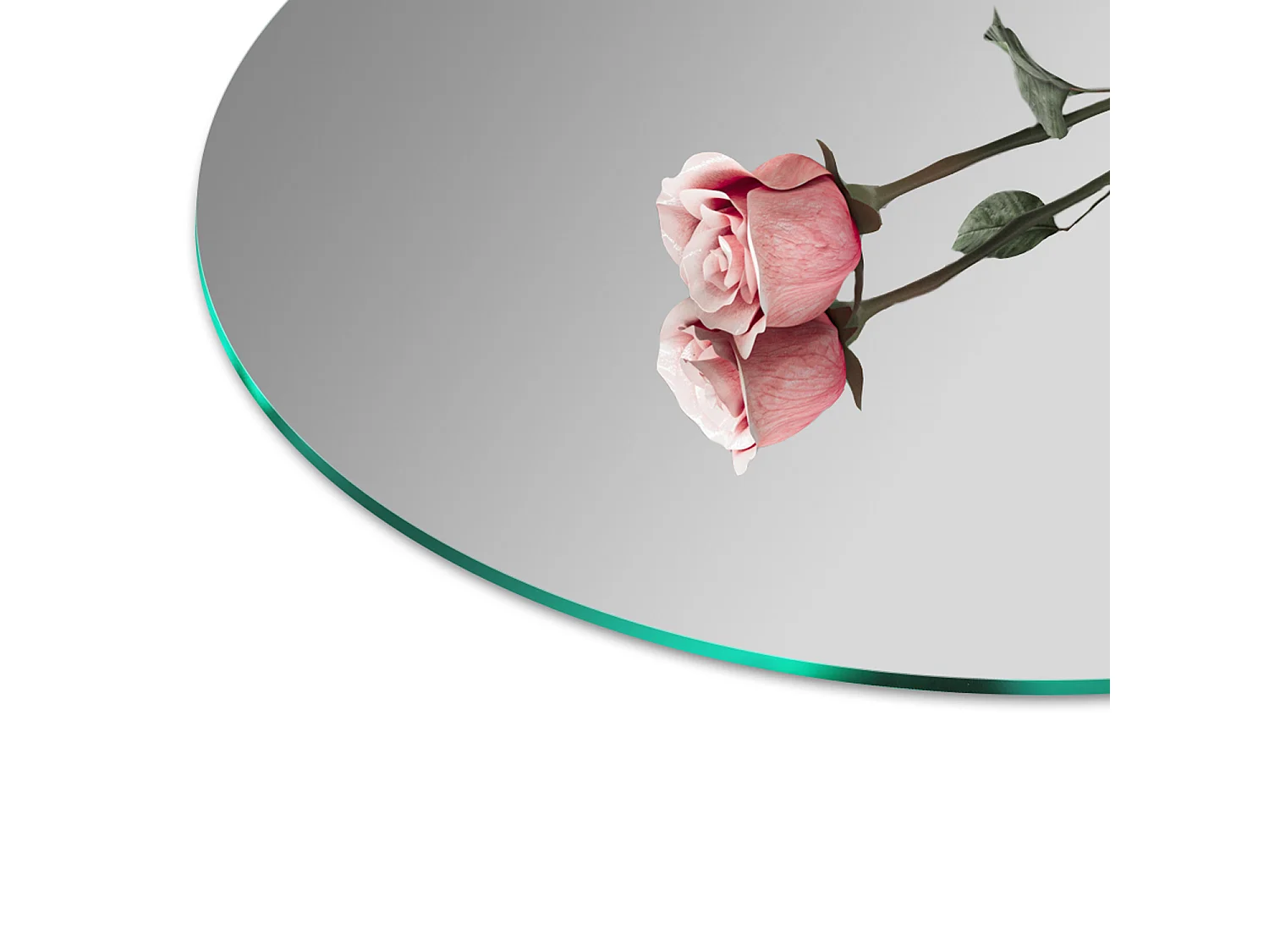 AICA Spiegel Halbrund Spiegel 70cm Wandspiegel für Badezimmer - D4 Serie