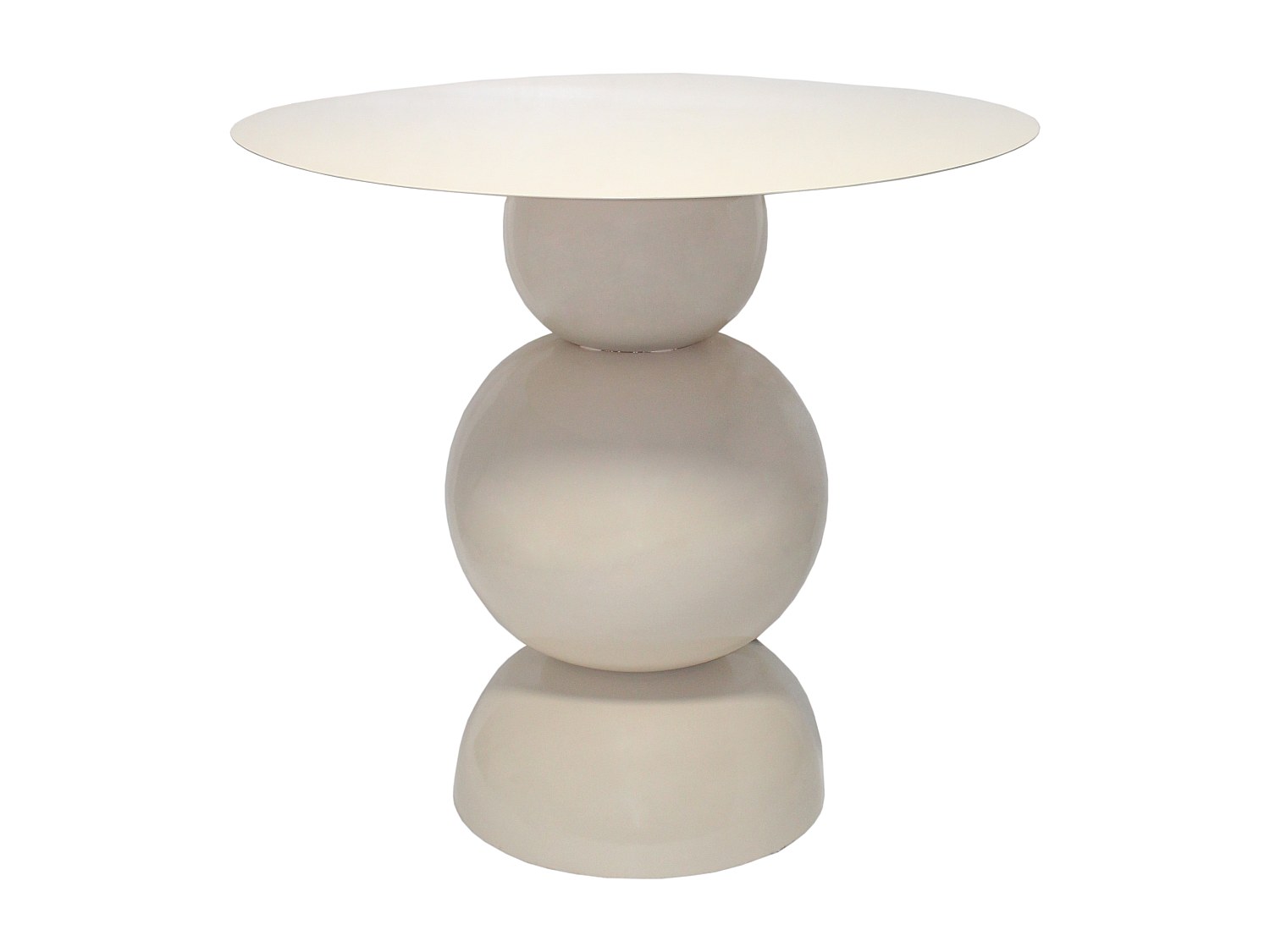 Beistelltisch aus Metall - Cremefarben - JESINA günstig online kaufen