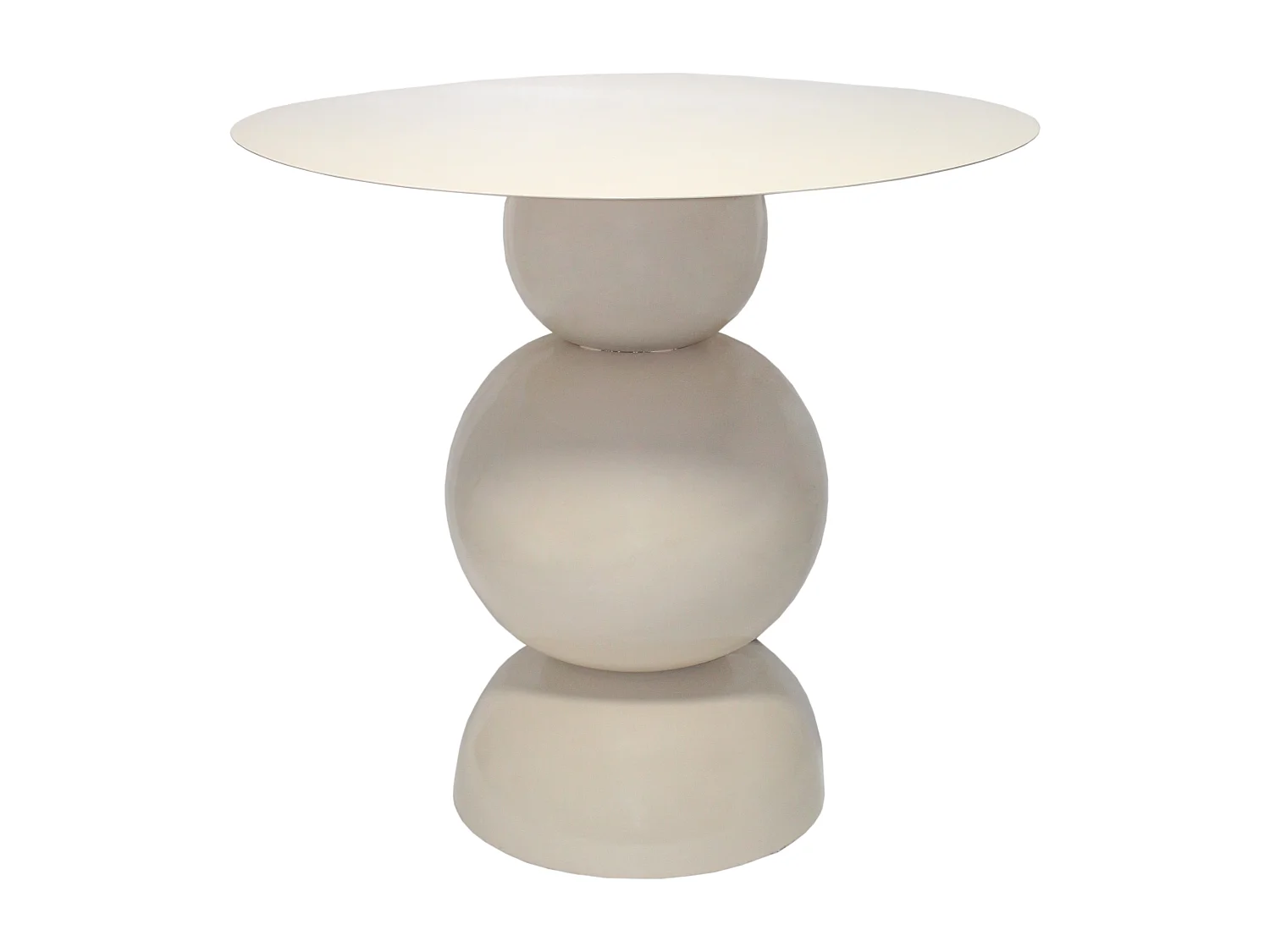 Mesa de apoio em metal - Creme - JESINA