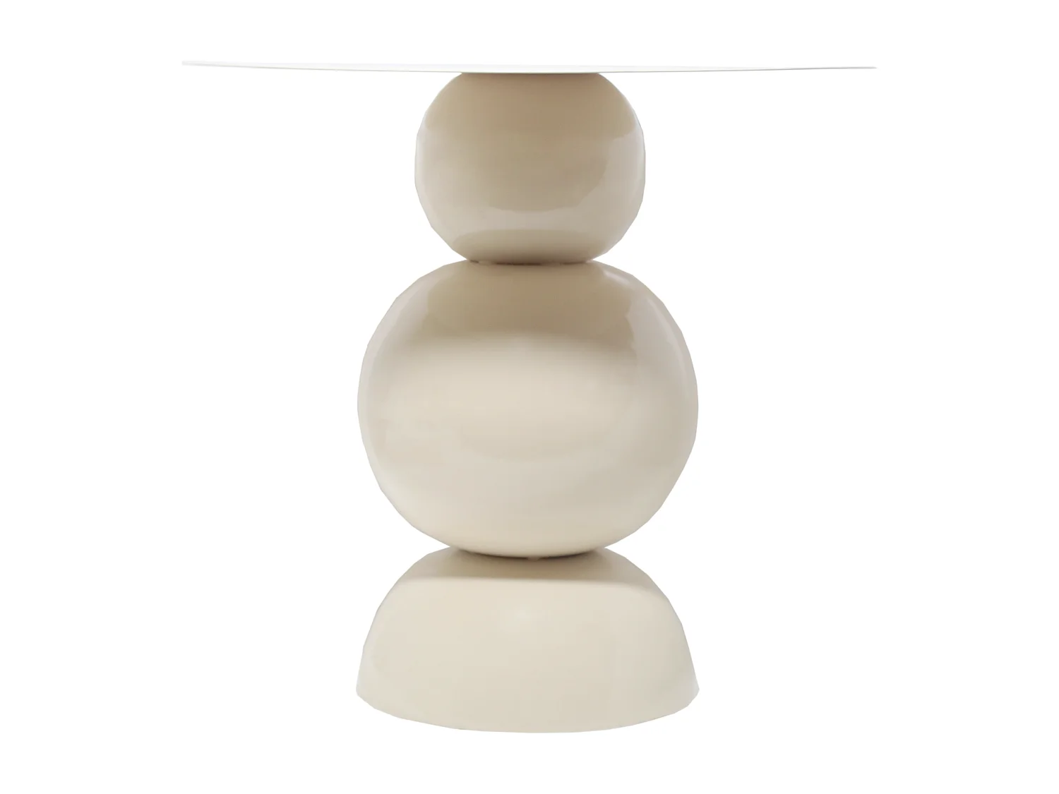 Bijzettafeltje van metaal - Crèmewit - JESINA