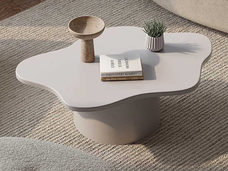 Table basse en métal - Crème - POLENDRA