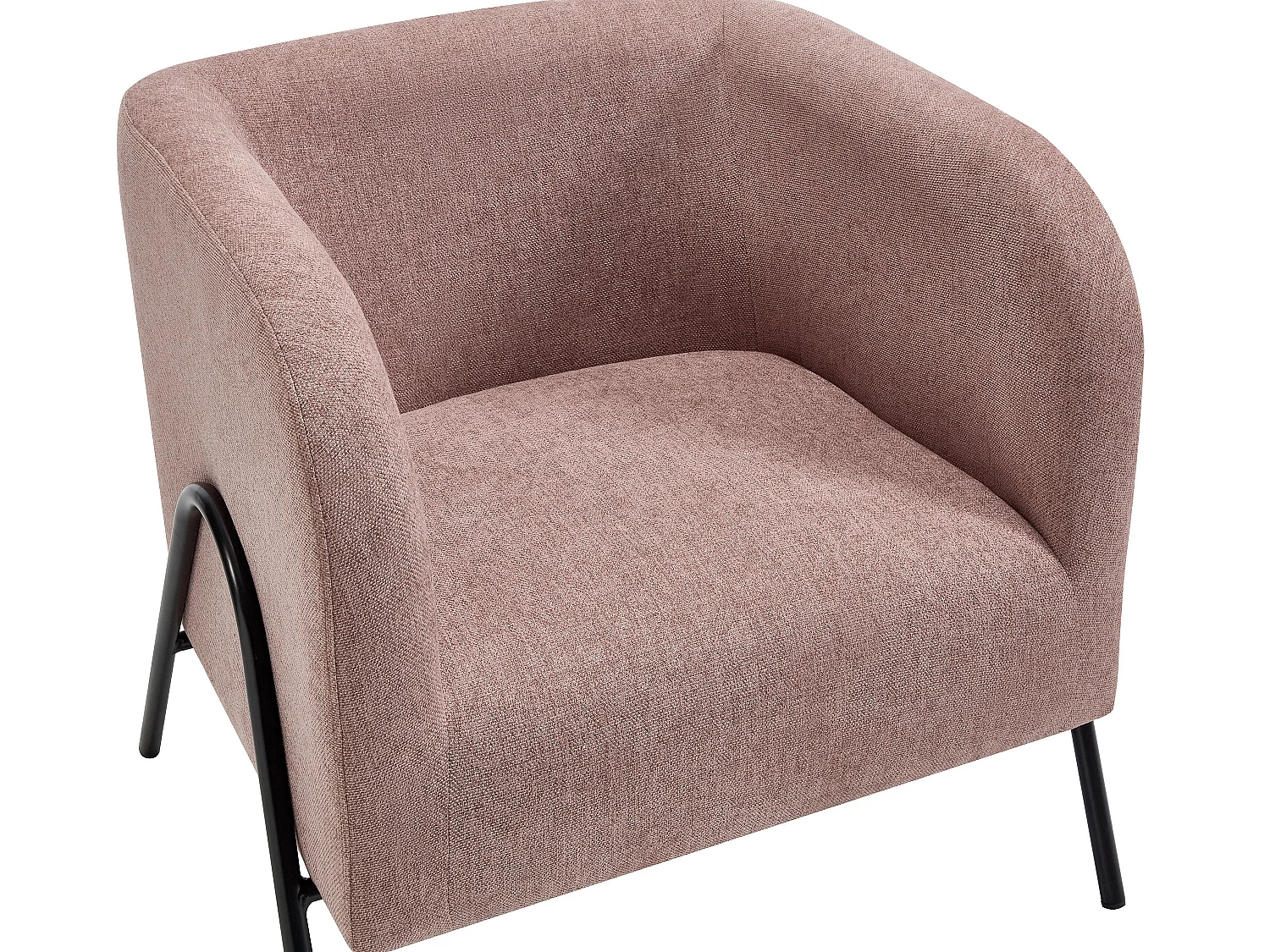 Fauteuil en tissu rose BLINODA