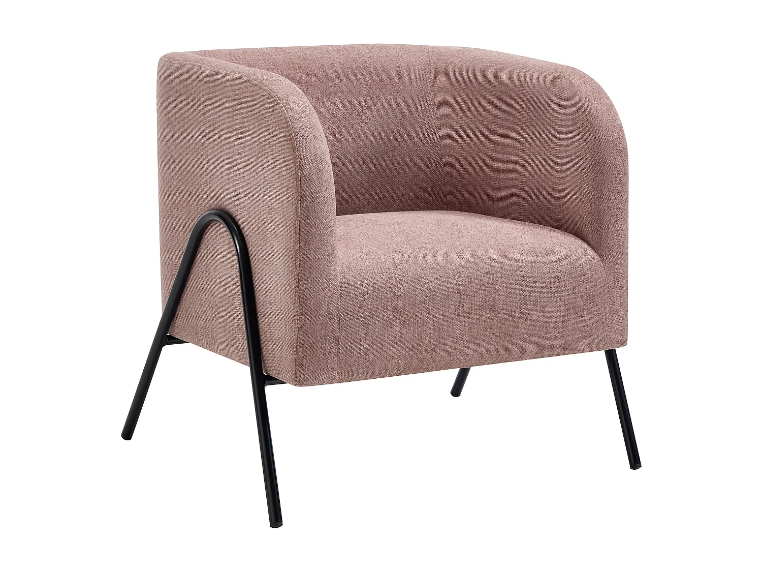 Fauteuil en tissu rose BLINODA