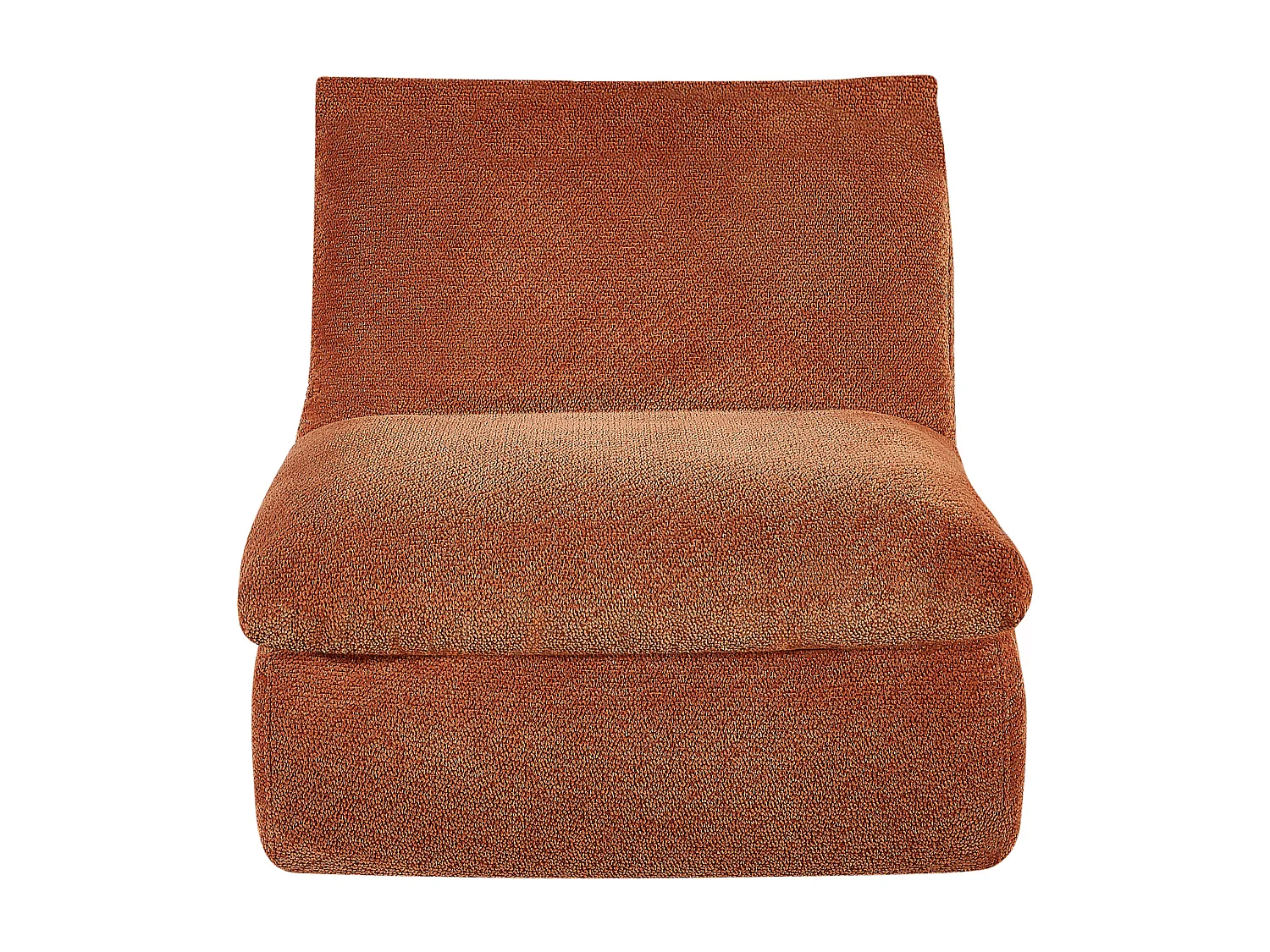 Fauteuil en tissu texturé terracotta LOLEVA