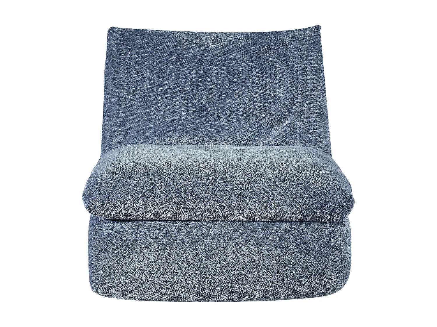 Fauteuil en tissu texturé bleu LOLEVA