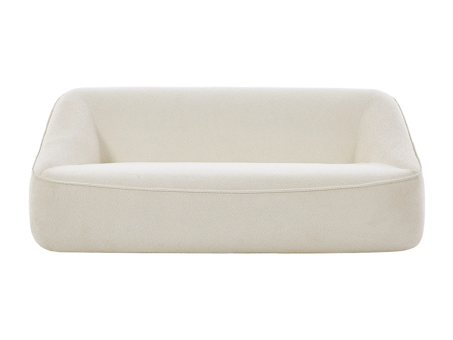 Canapé 3 places en tissu texturé beige KIREBA