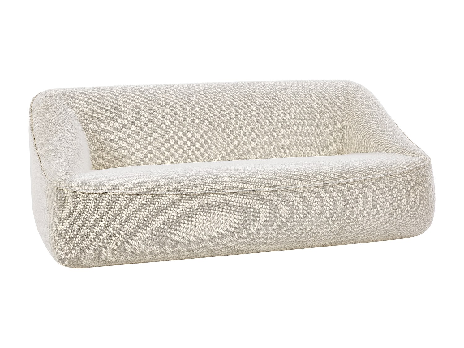 3-Sitzer-Sofa aus strukturiertem Stoff – Beige – KIREBA günstig online kaufen