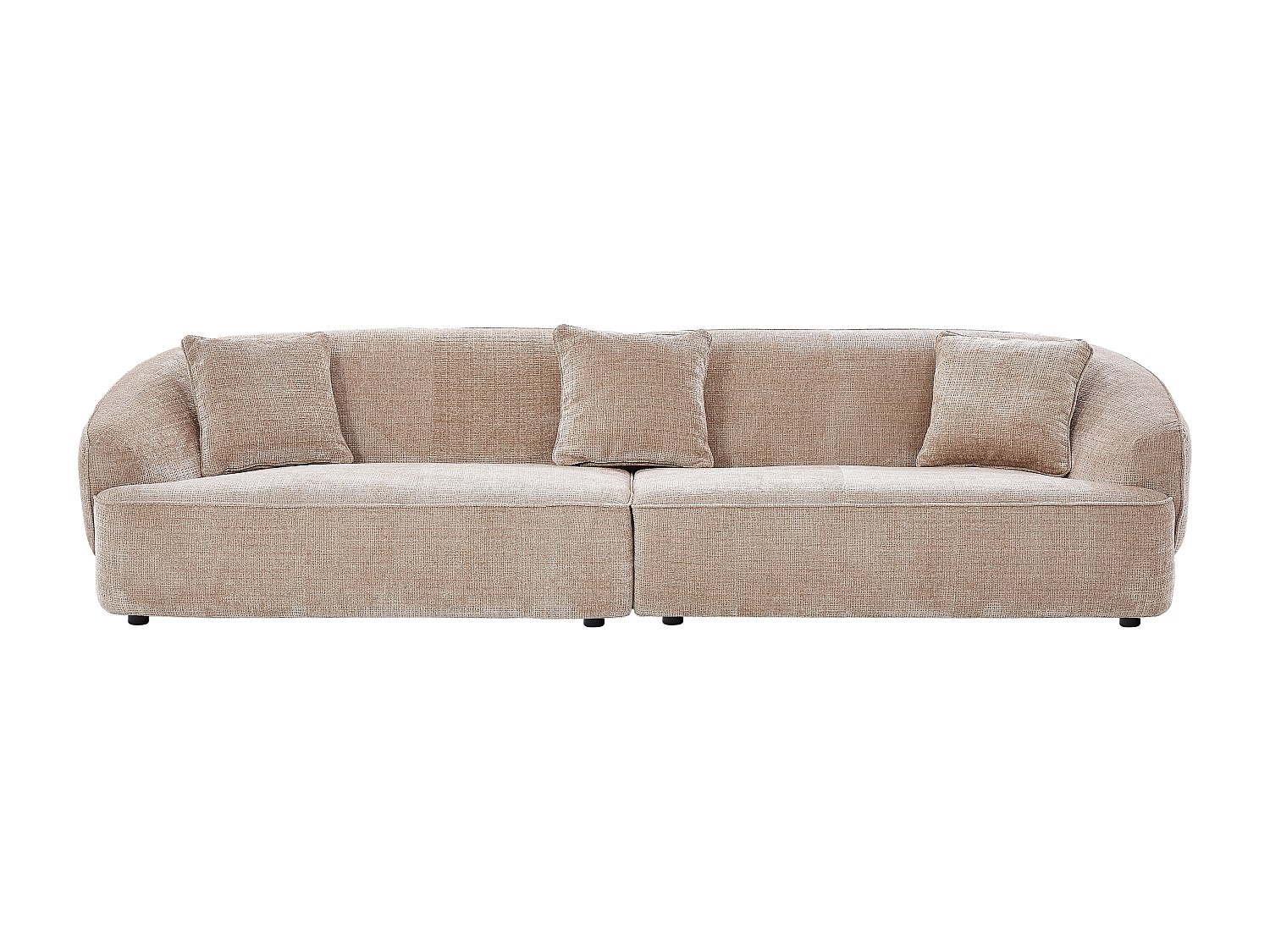 4-seters sofa i beige teksturert stoff ZULIAKA