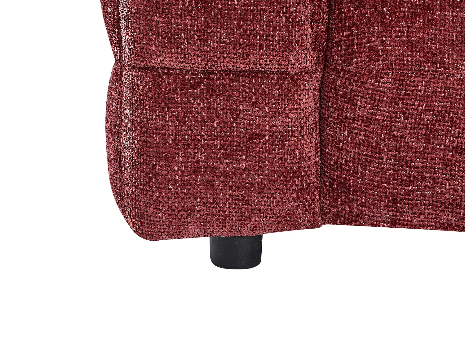 Canapé 3 places en tissu texturé bordeaux LERICI