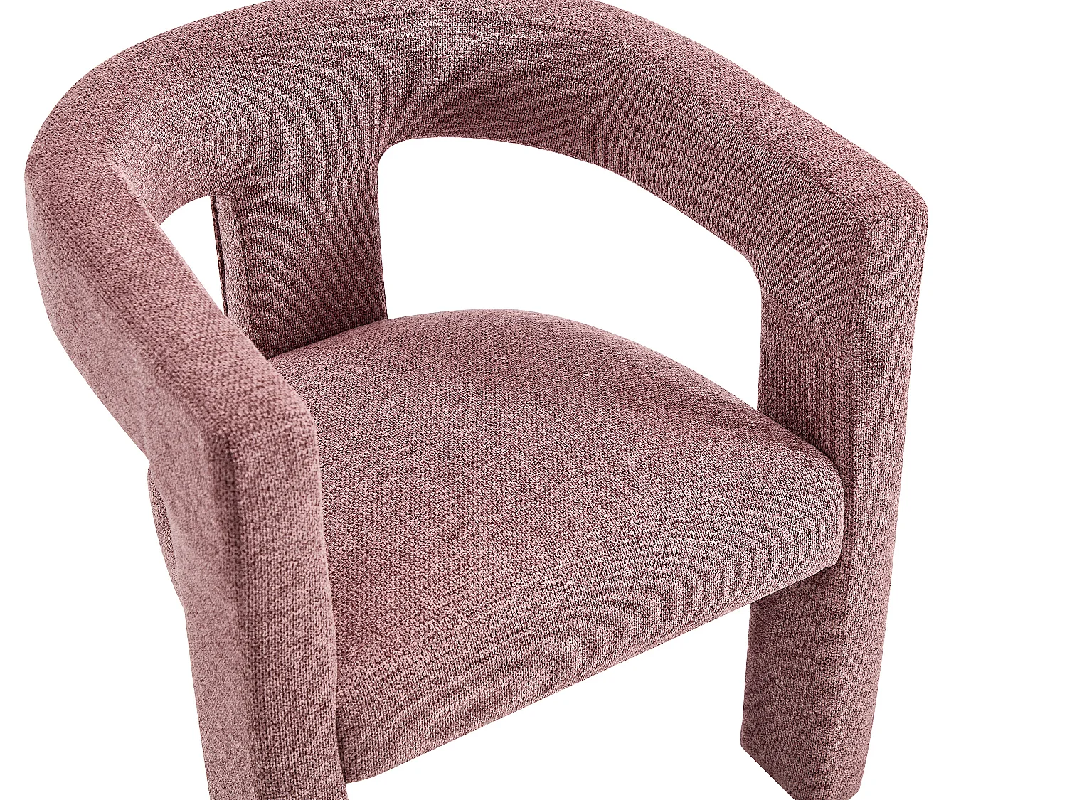 Fauteuil en tissu texturé rouge FAVINA