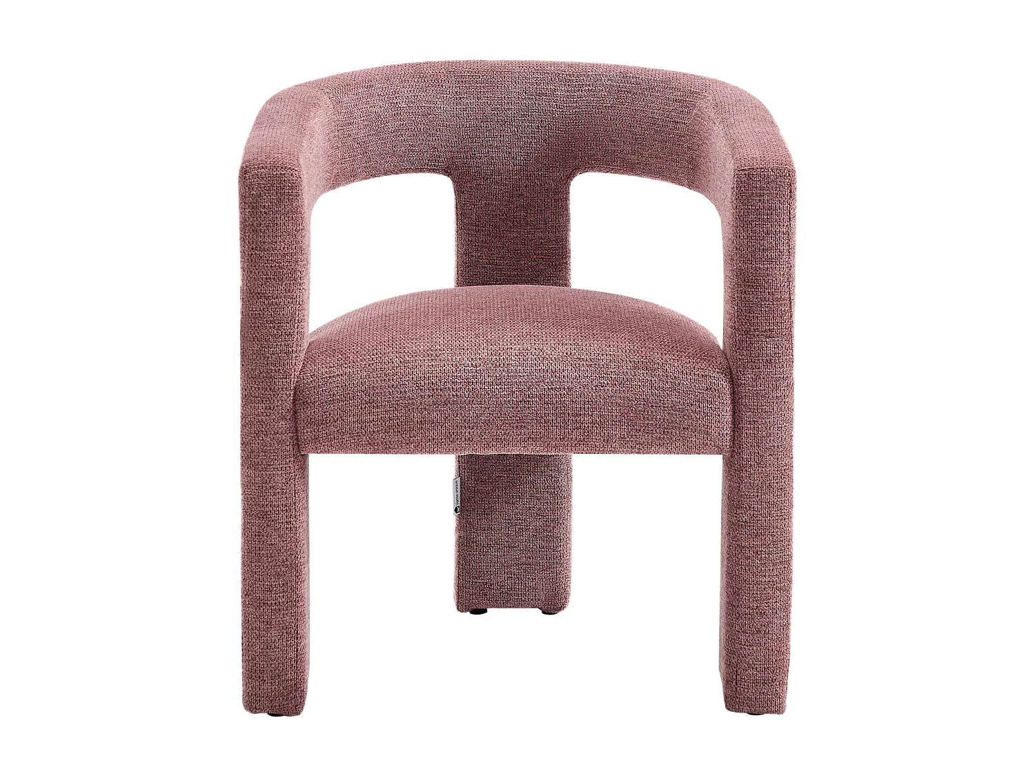 Fauteuil en tissu texturé rouge FAVINA