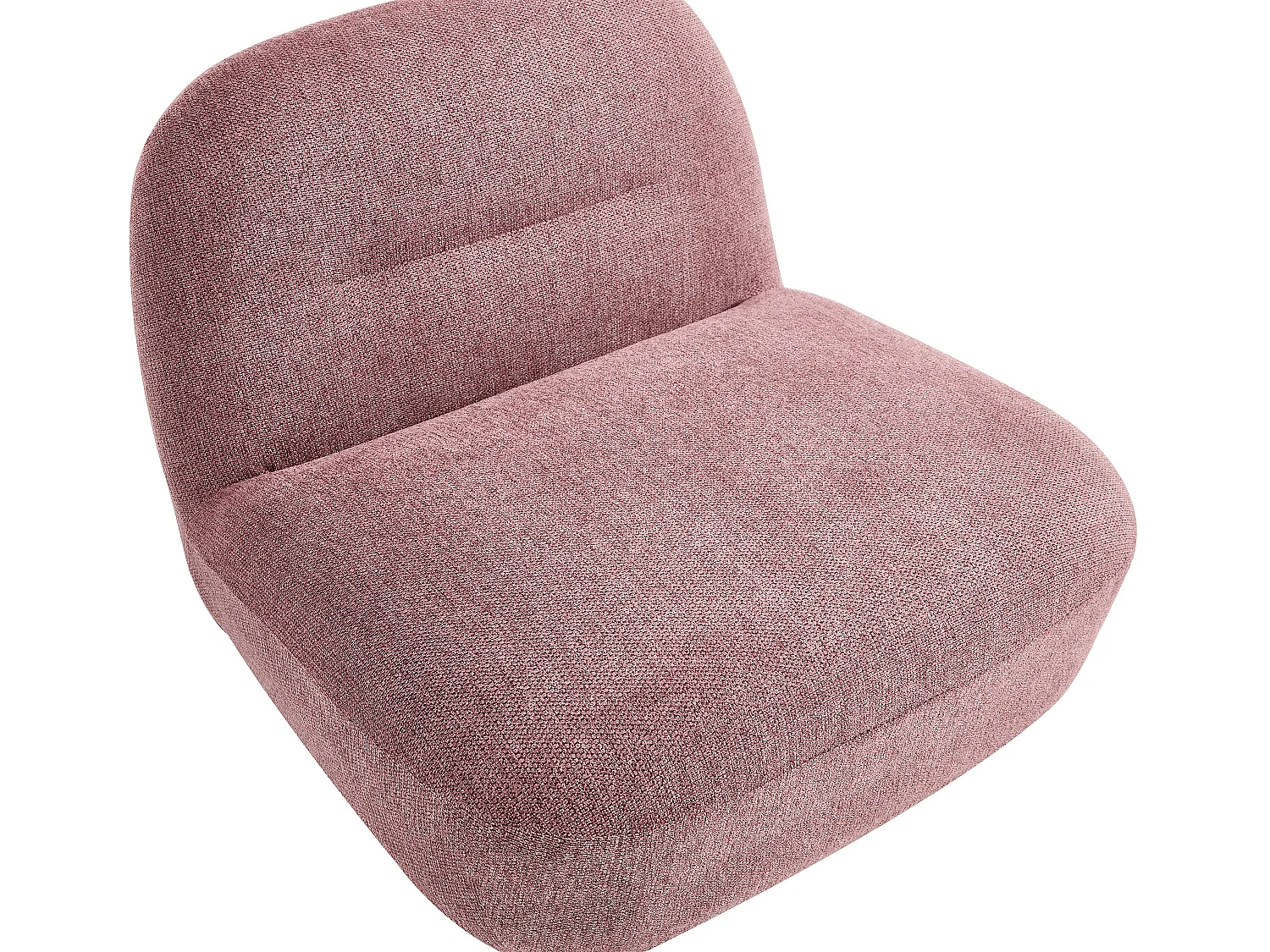 Fauteuil pivotant en tissu texturé rouge POZETI