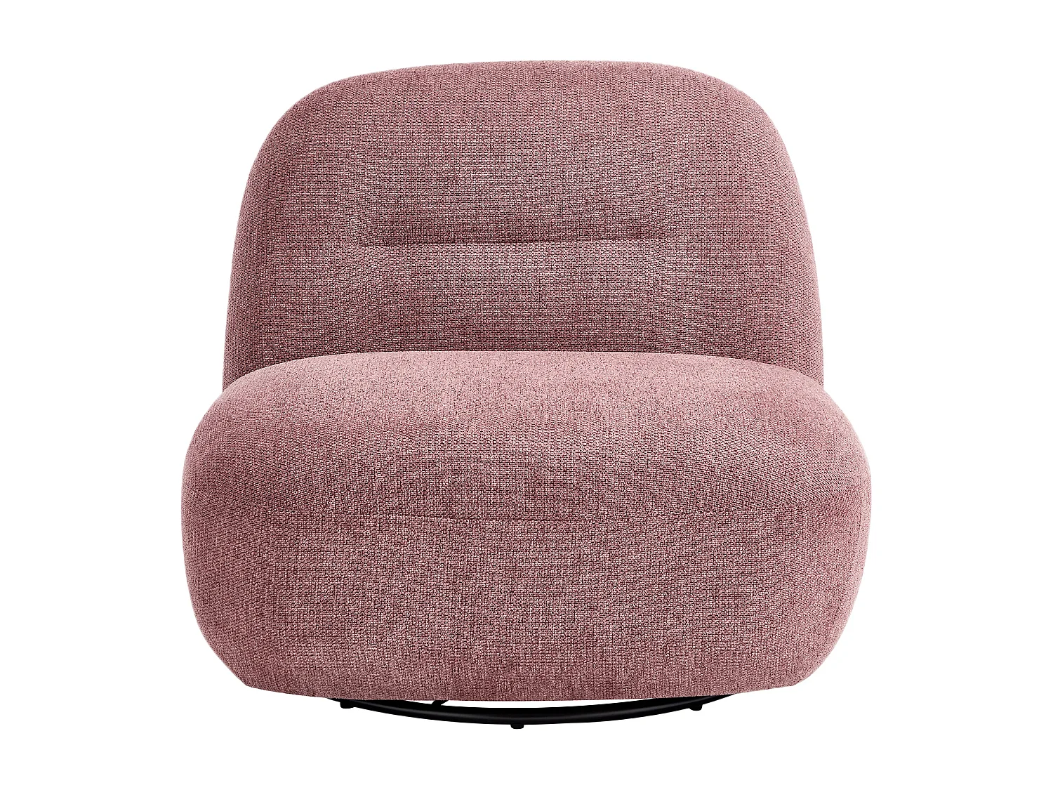 Fauteuil pivotant en tissu texturé rouge POZETI