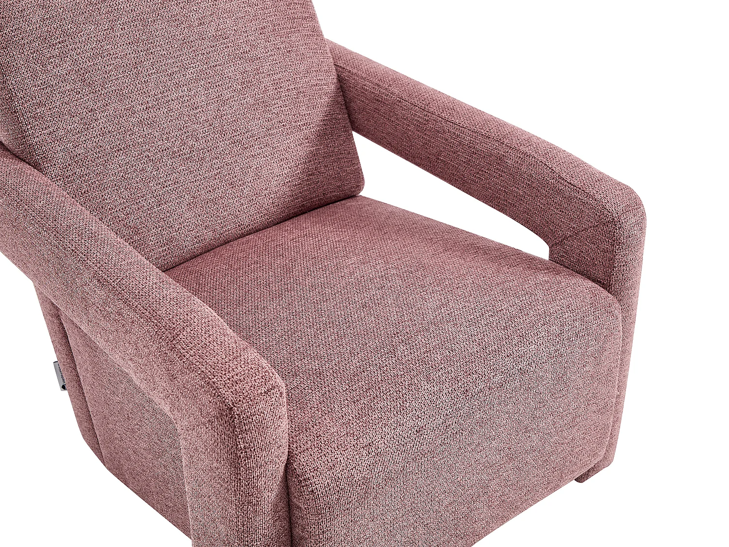 Fauteuil en tissu texturé rouge ISPARTA