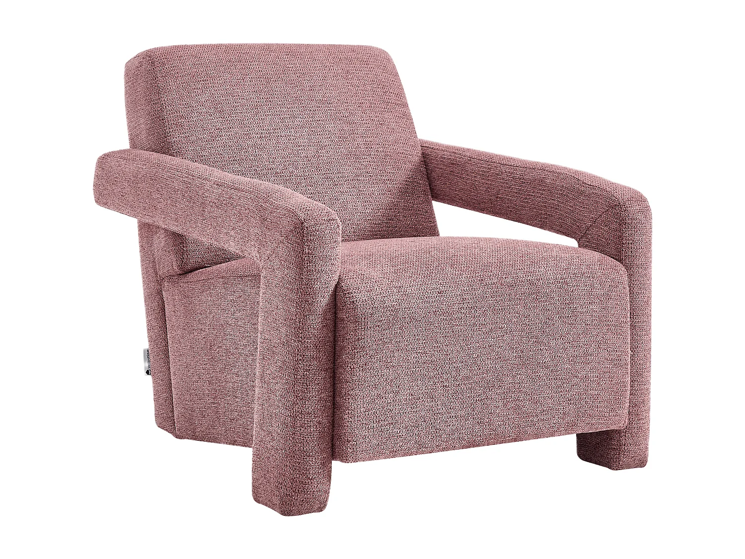 Fauteuil en tissu texturé rouge ISPARTA
