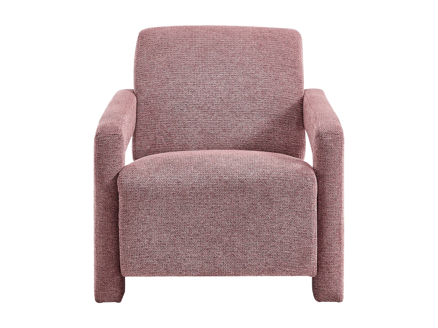Fauteuil en tissu texturé rose ISPARTA