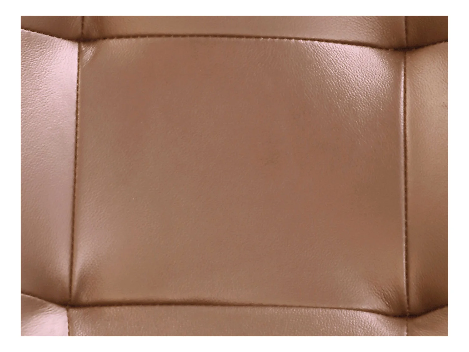 Fauteuil pivotant en cuir de buffle camel ANABA