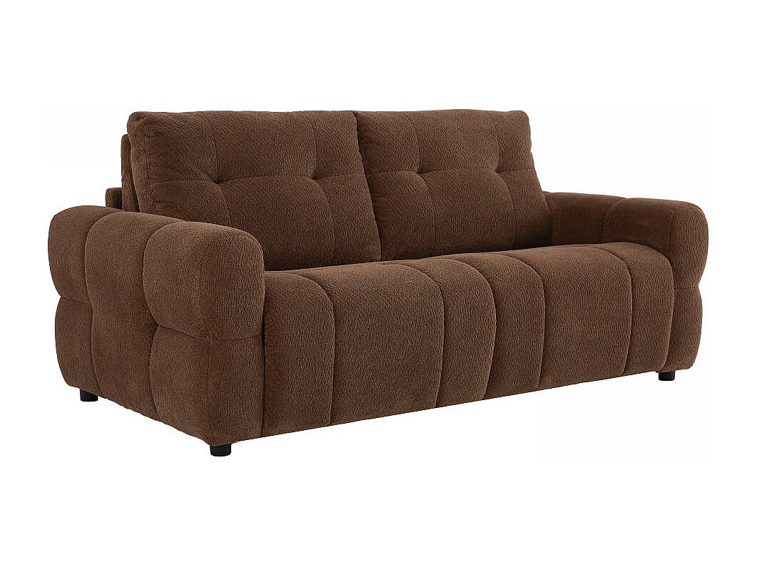 3-Sitzer Schlafsofa aus braunem Chenille-Stoff ECORIA günstig online kaufen