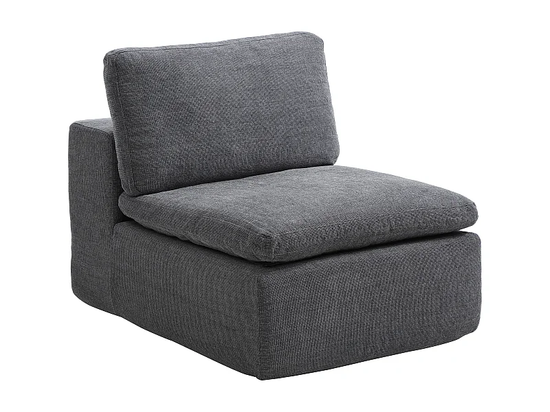 Fauteuil en tissu gris anthracite CORTOLINE