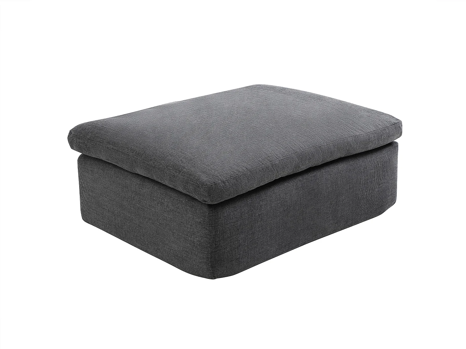 Pouf en tissu gris anthracite CORTOLINE