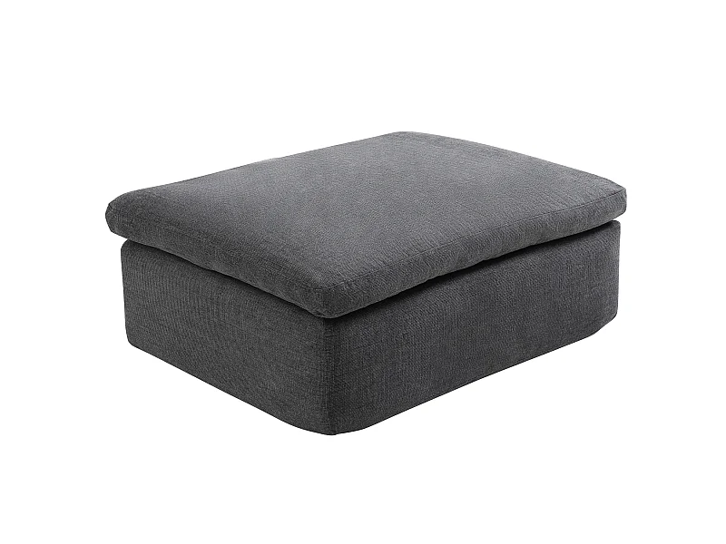Pouf en tissu gris anthracite CORTOLINE