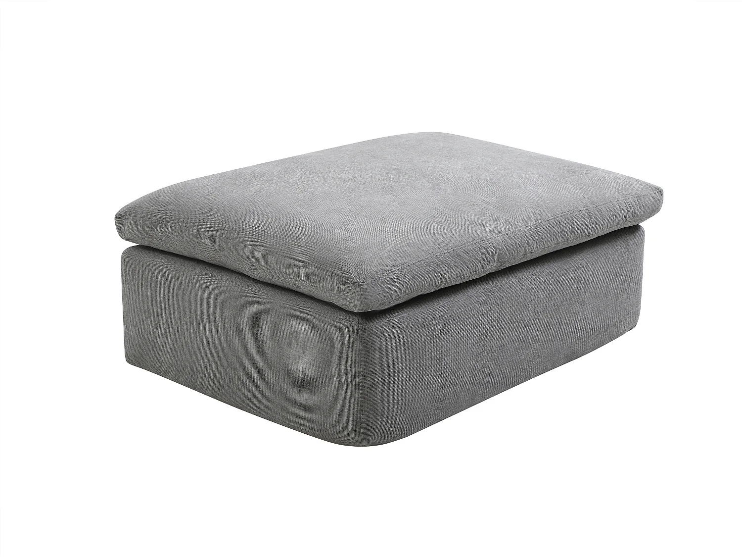 Pouf en tissu gris CORTOLINE