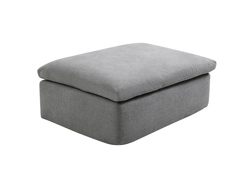 Pouf en tissu gris CORTOLINE