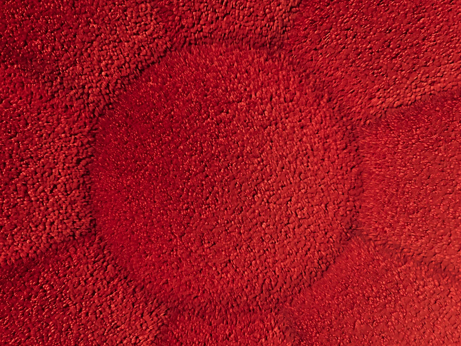 Hocker - Blumen-Design - Bouclé-Stoff - Rot - DELPODA