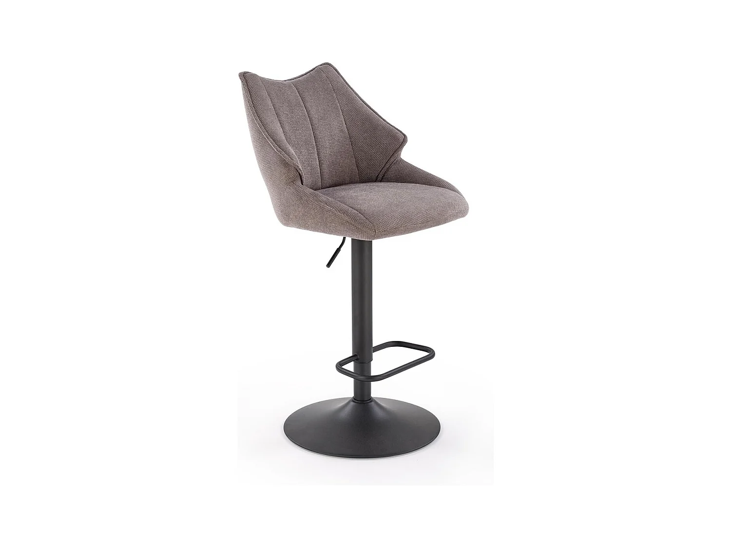 Tabouret de bar H122/revêtement tissu/métal/Gris