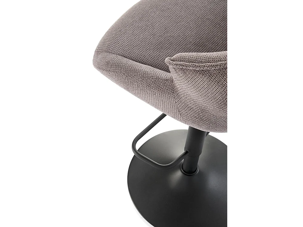 Tabouret de bar H122/revêtement tissu/métal/Gris
