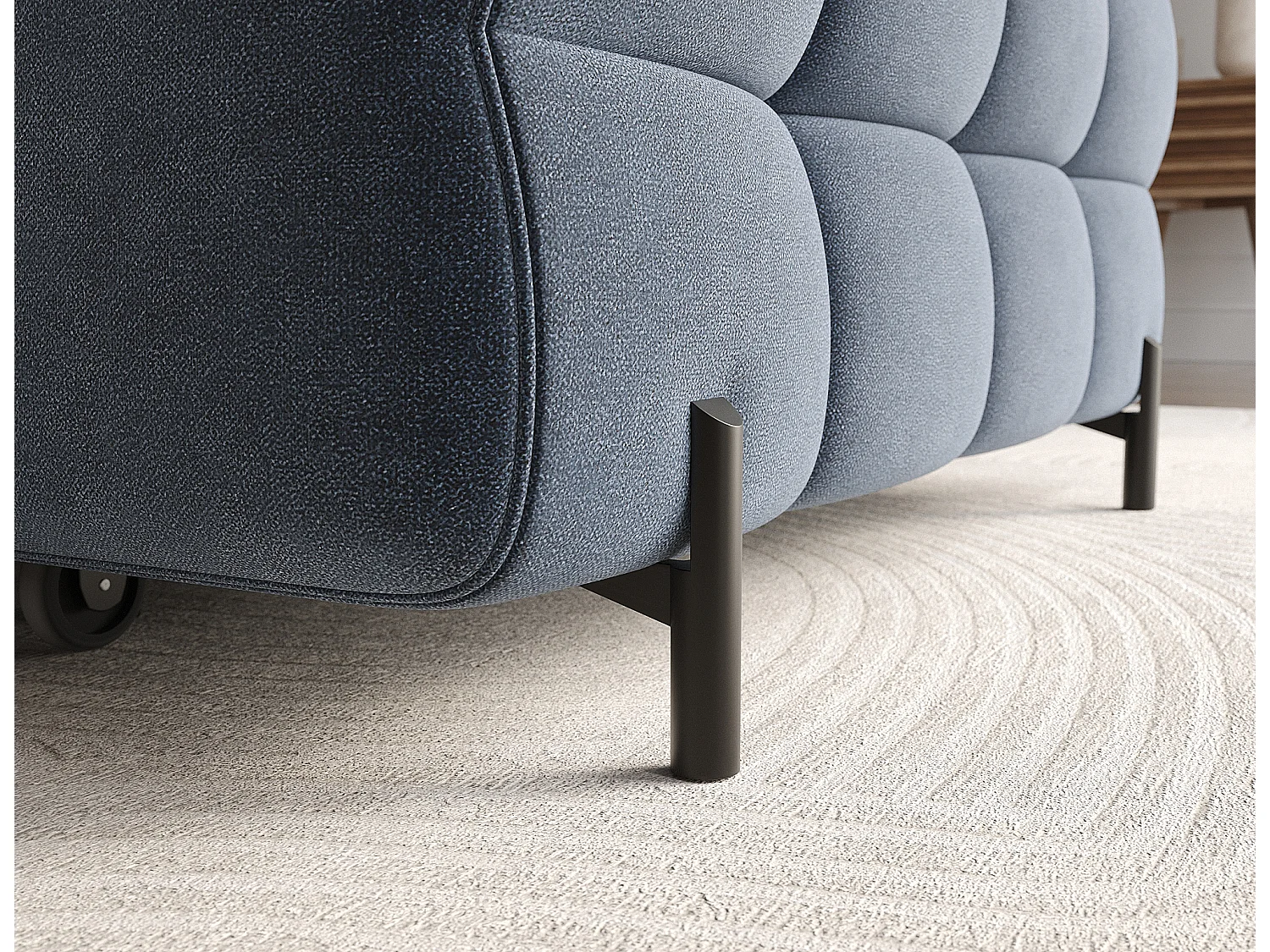 Canapé d'angle Roman R/revêtement tissu/bleu