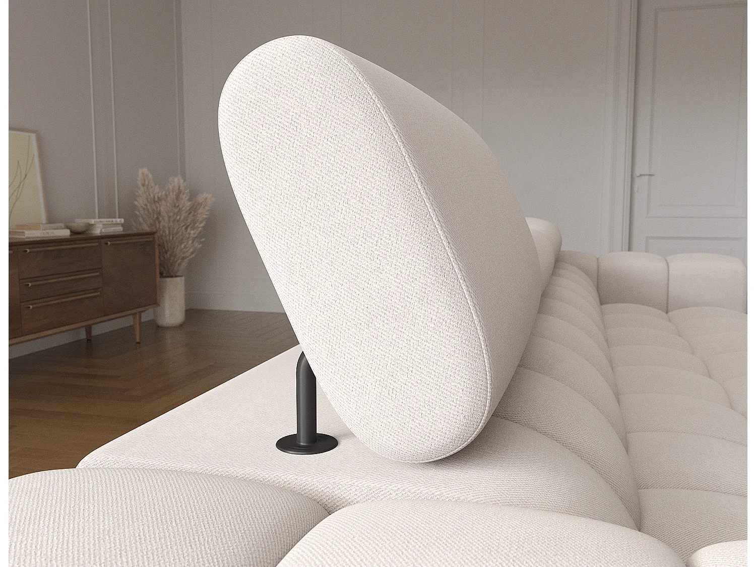 Ecksofa Roman L/Stoffbezug/Beige