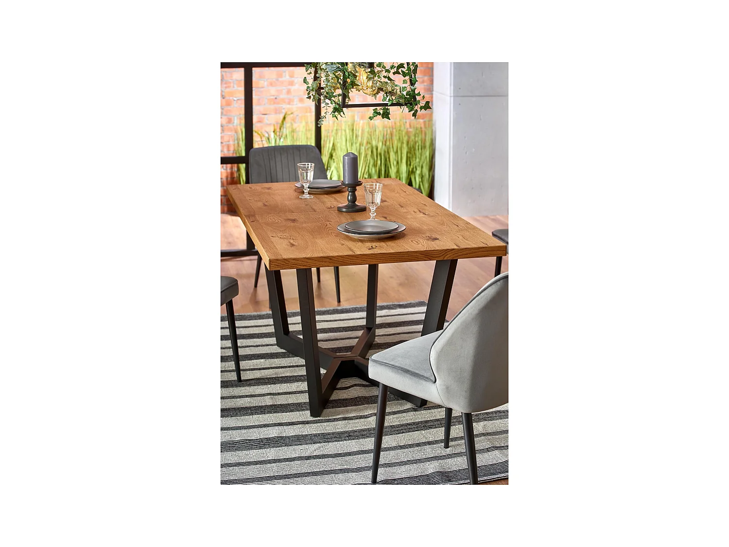 Esstisch Massive (90x160-250)/MDF/braun