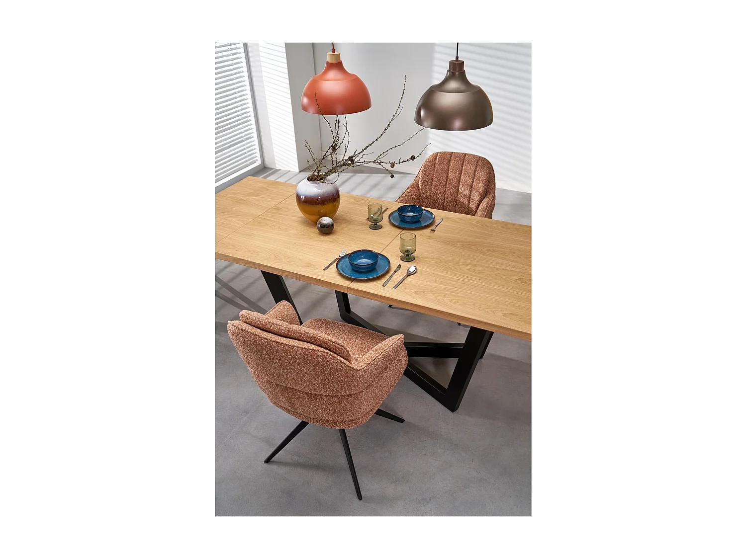 Tavolo da pranzo Massive (90x160-250)/MDF/marrone