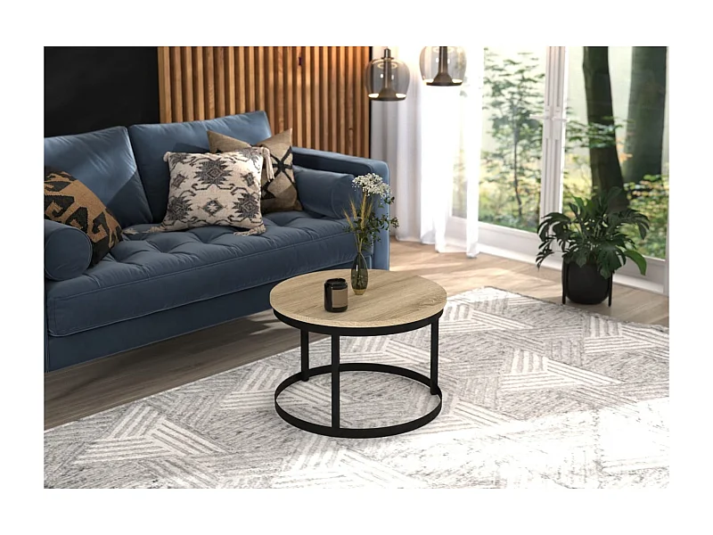 Couchtisch Rini/Metall/Sperrholz/braun