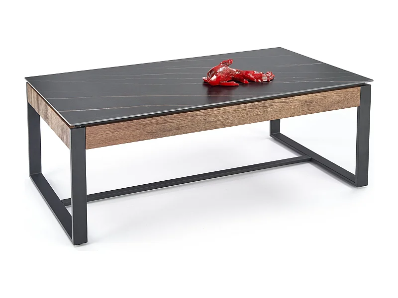 Table basse Ramona/MDF/Métal/noir