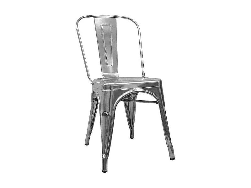 Silla de metal en acabado plata, 86 cm(alto)44 cm(ancho)47 cm(largo)
