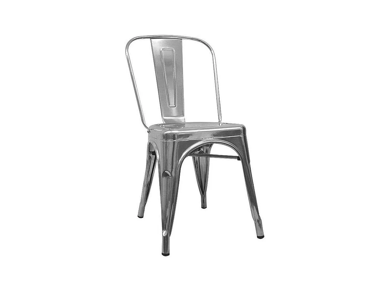 Silla de metal en acabado plata, 86 cm(alto)44 cm(ancho)47 cm(largo)