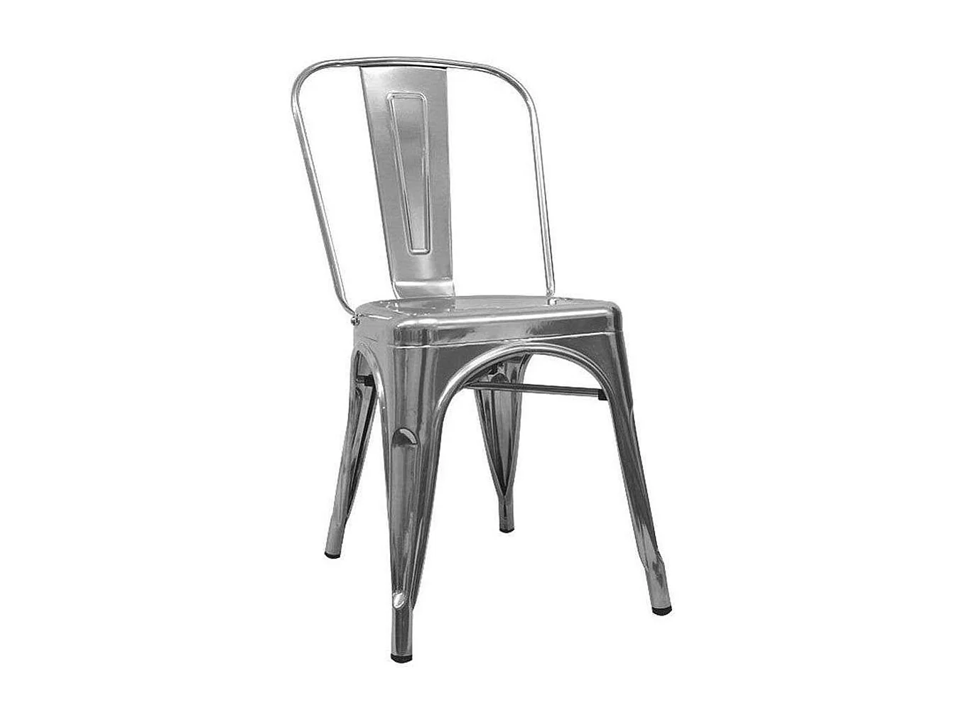 Silla de metal en acabado plata, 86 cm(alto)44 cm(ancho)47 cm(largo)