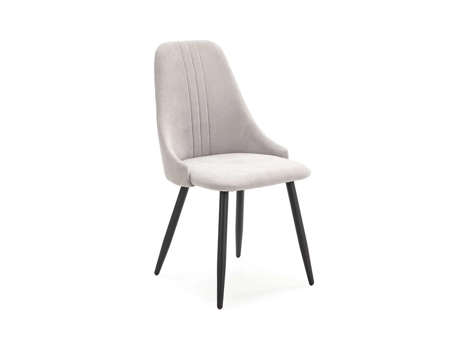 Pack de 4 sillas para cocina o comedor Izan tapizado textil gris claro, 91cm(alto) 50cm(an