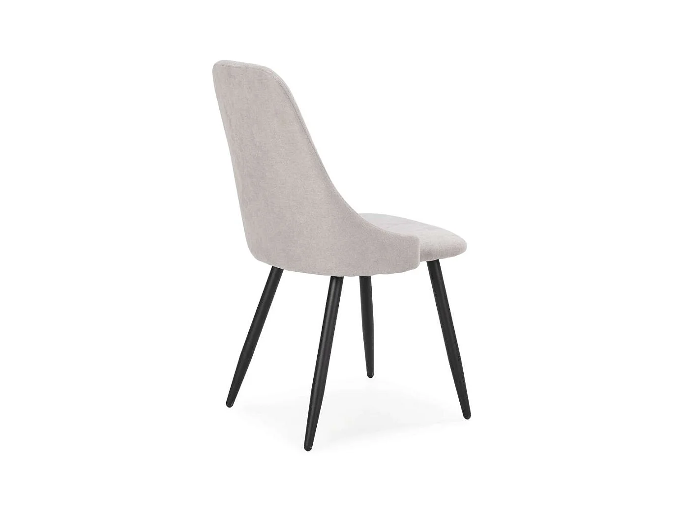 Pack de 4 sillas para cocina o comedor Izan tapizado textil gris claro, 91cm(alto) 50cm(an