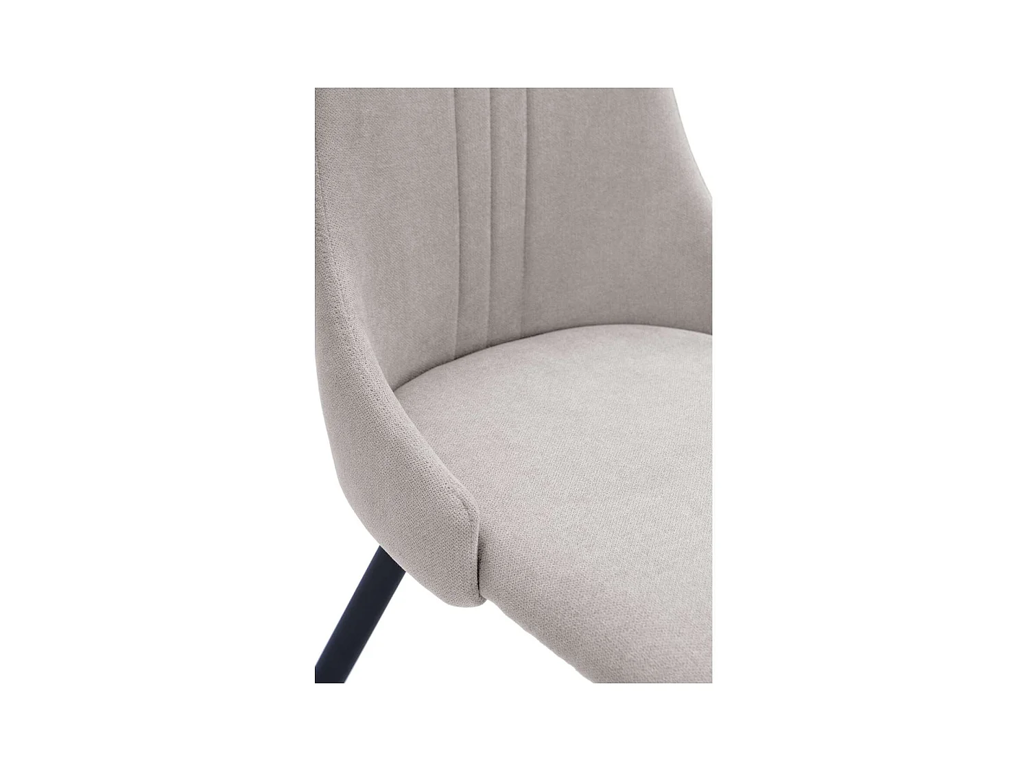 Pack de 4 sillas para cocina o comedor Izan tapizado textil gris claro, 91cm(alto) 50cm(an