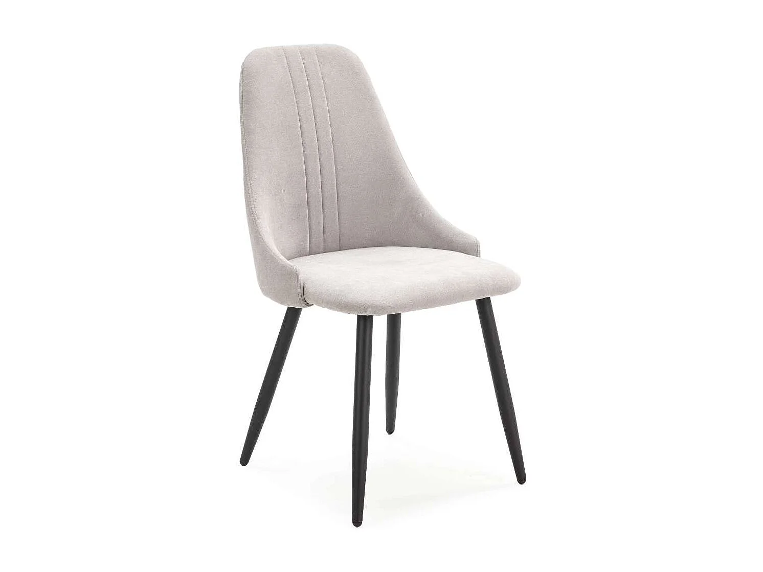 Pack de 4 sillas para cocina o comedor Izan tapizado textil gris claro, 91cm(alto) 50cm(an