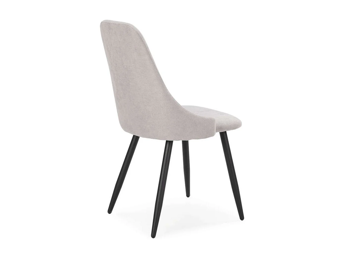 Pack de 4 sillas para cocina o comedor Izan tapizado textil gris claro, 91cm(alto) 50cm(an