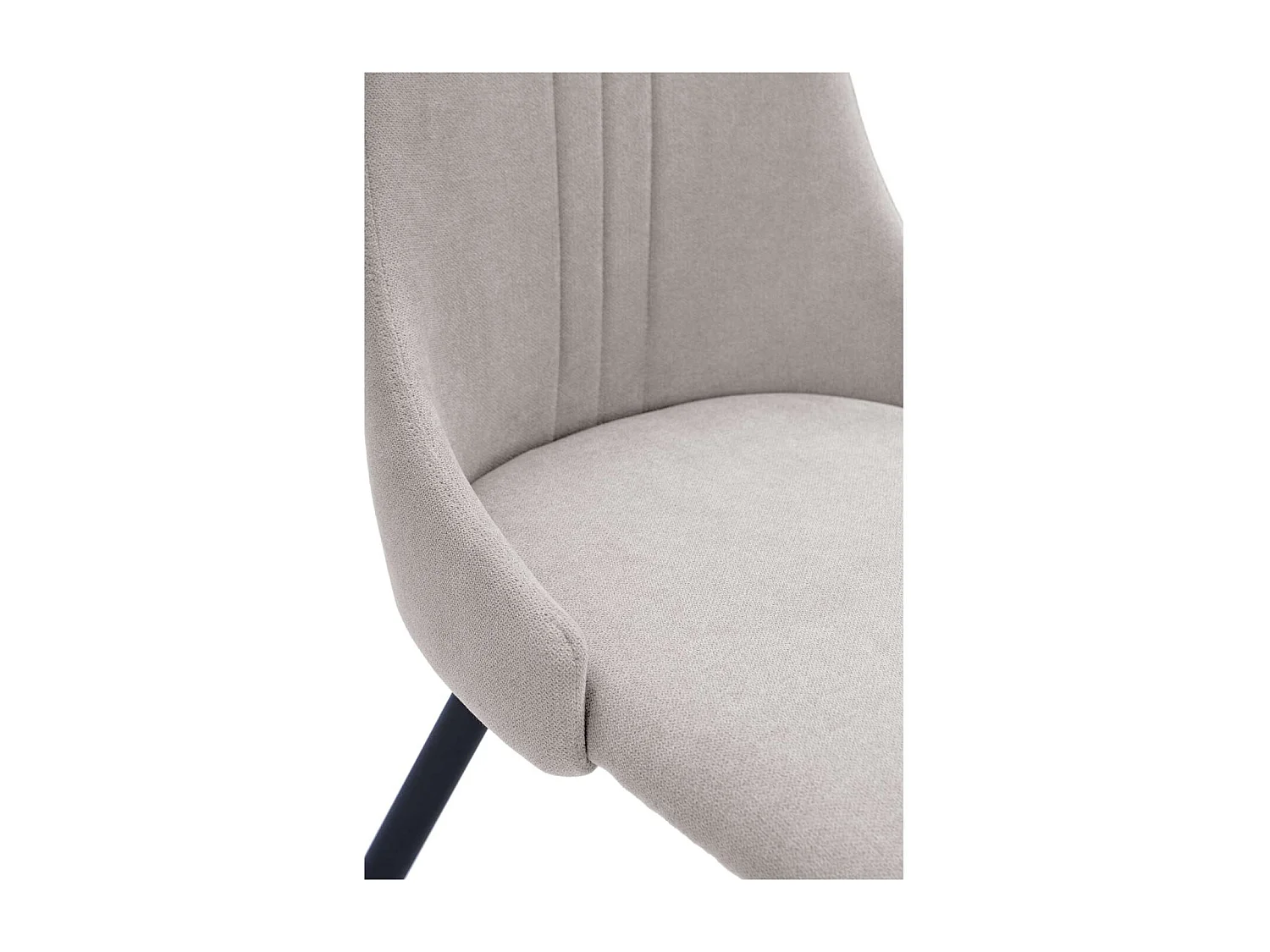 Pack de 4 sillas para cocina o comedor Izan tapizado textil gris claro, 91cm(alto) 50cm(an